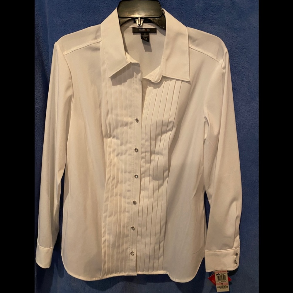 BNWT Style & Co. Shirt Size 10 tux style
